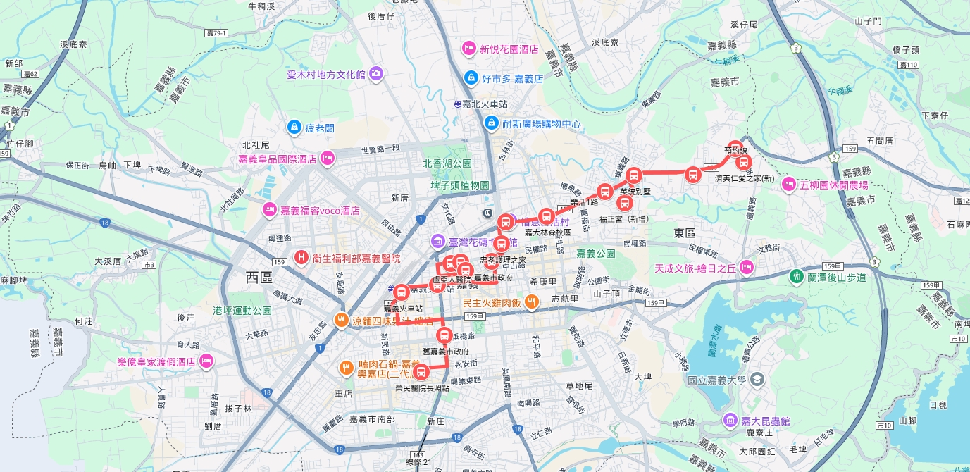 樂活1路路線圖