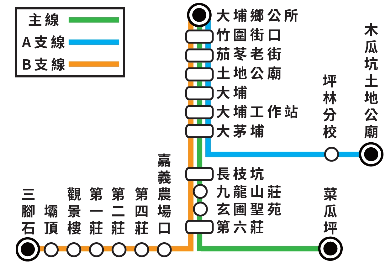 幸福大埔2路路線圖