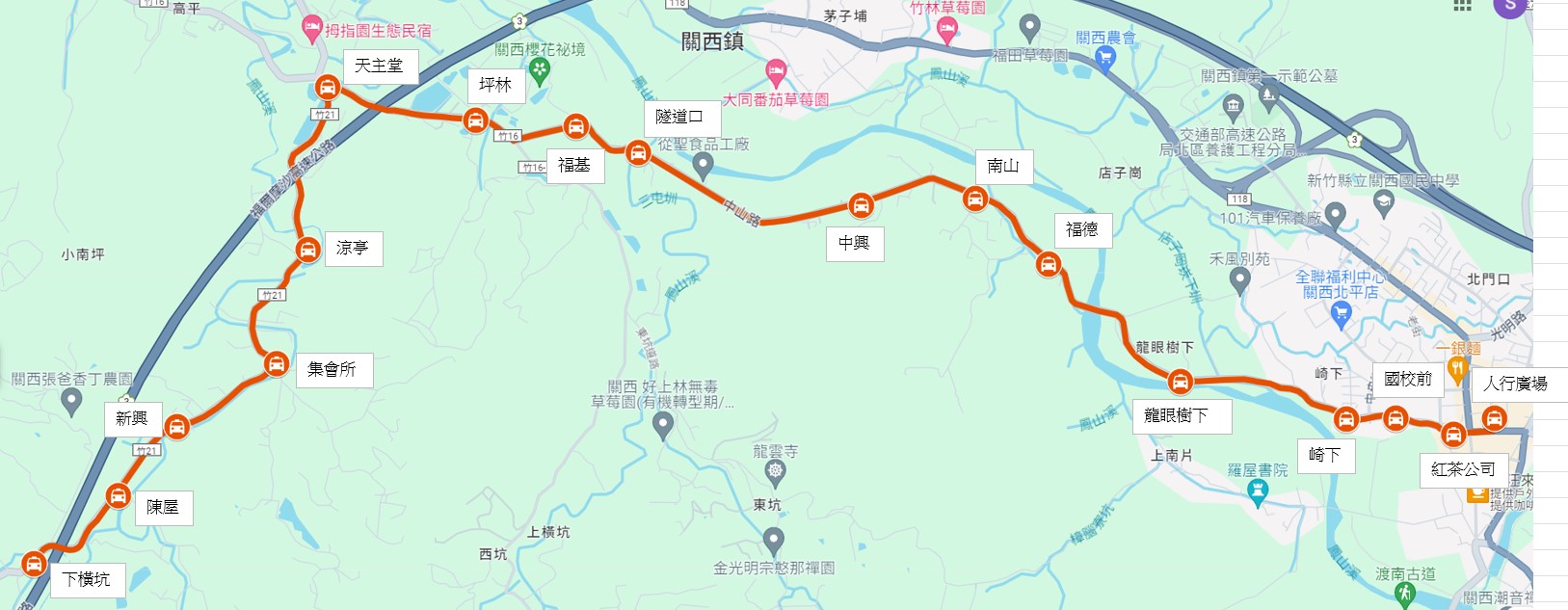 關下線路線圖