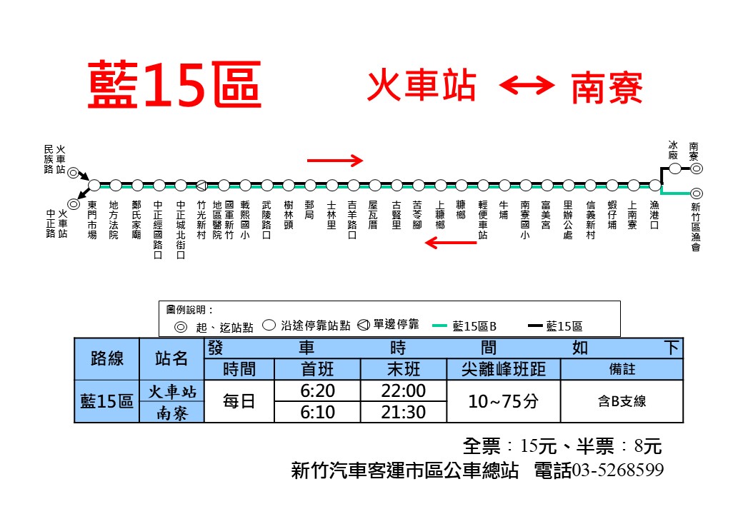 藍15區路線圖