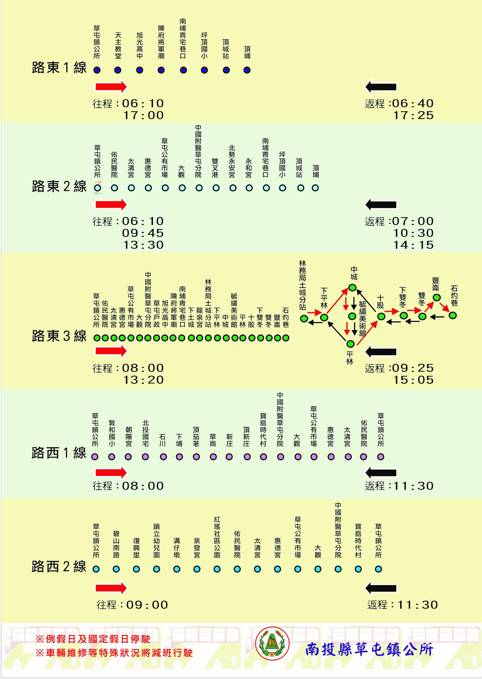 路東1路線圖