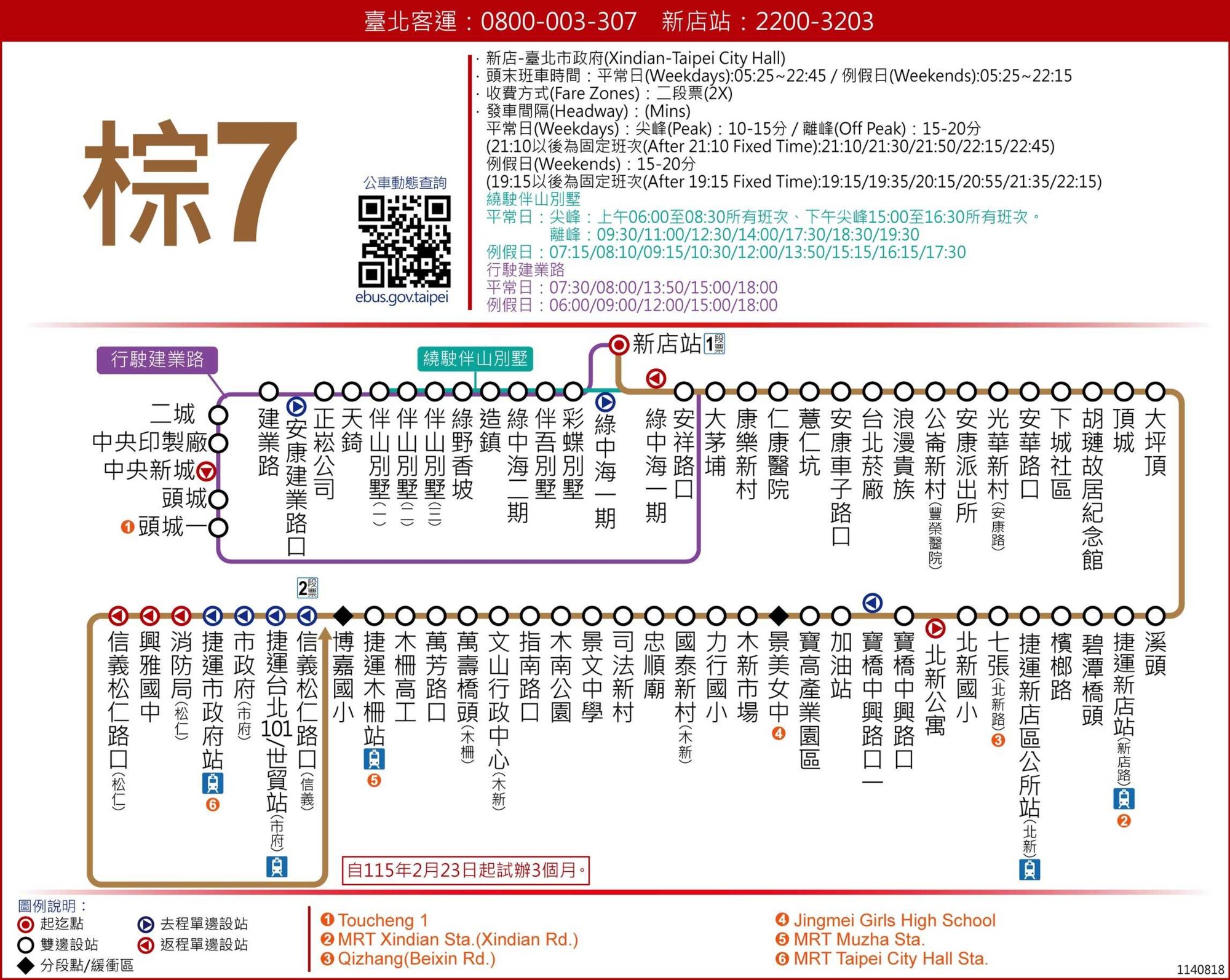 棕7路線圖