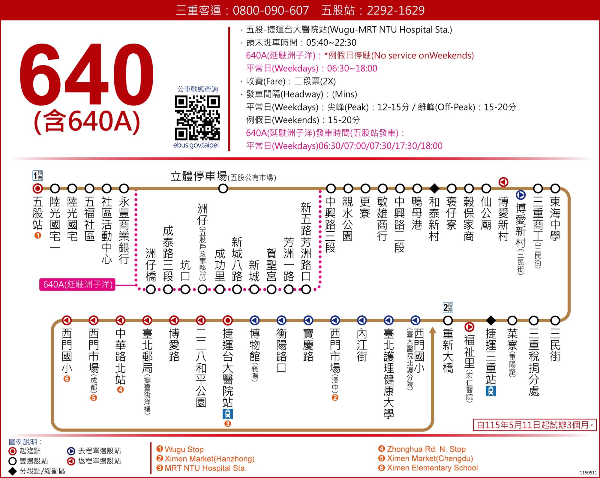 640路線圖