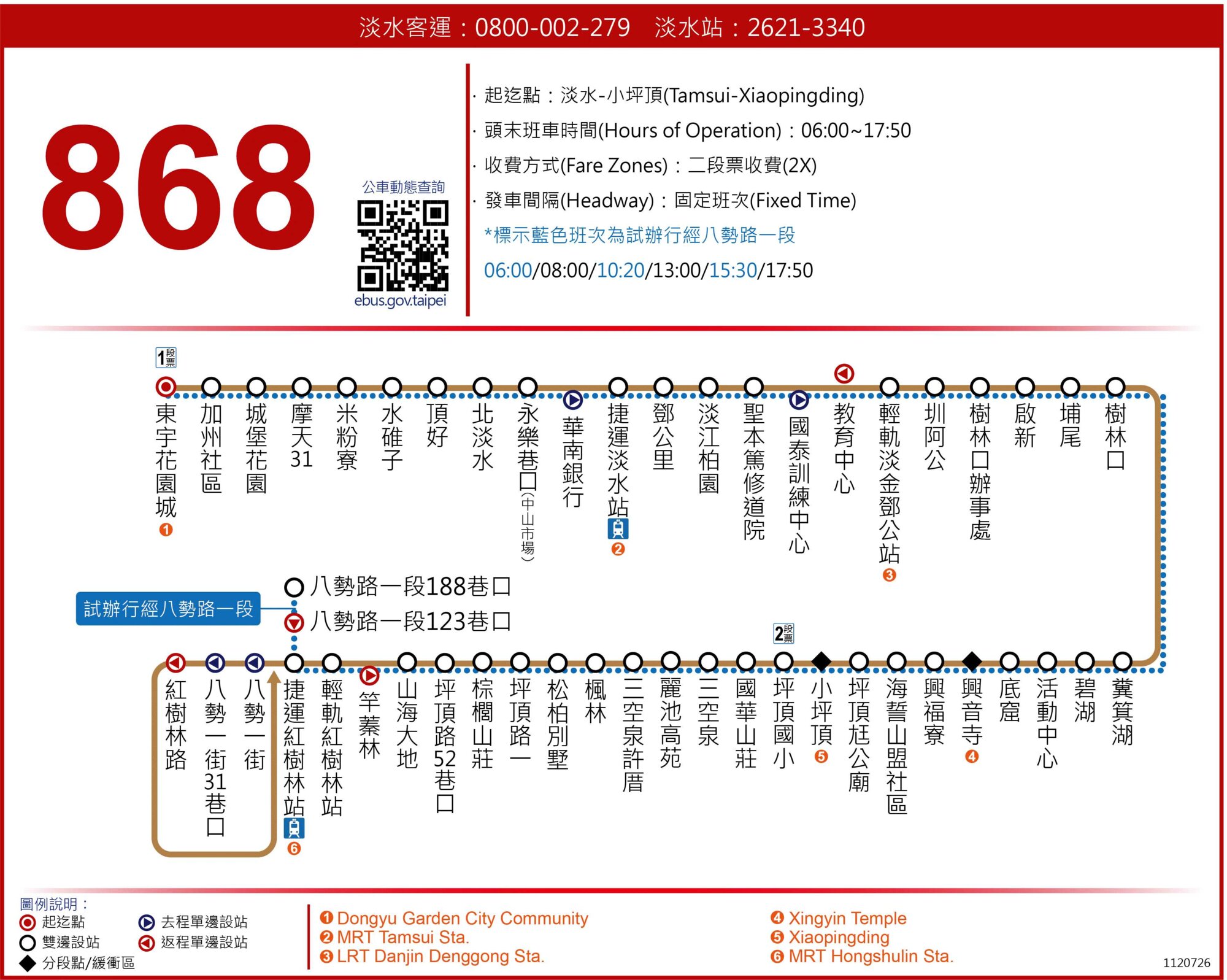 868路線圖