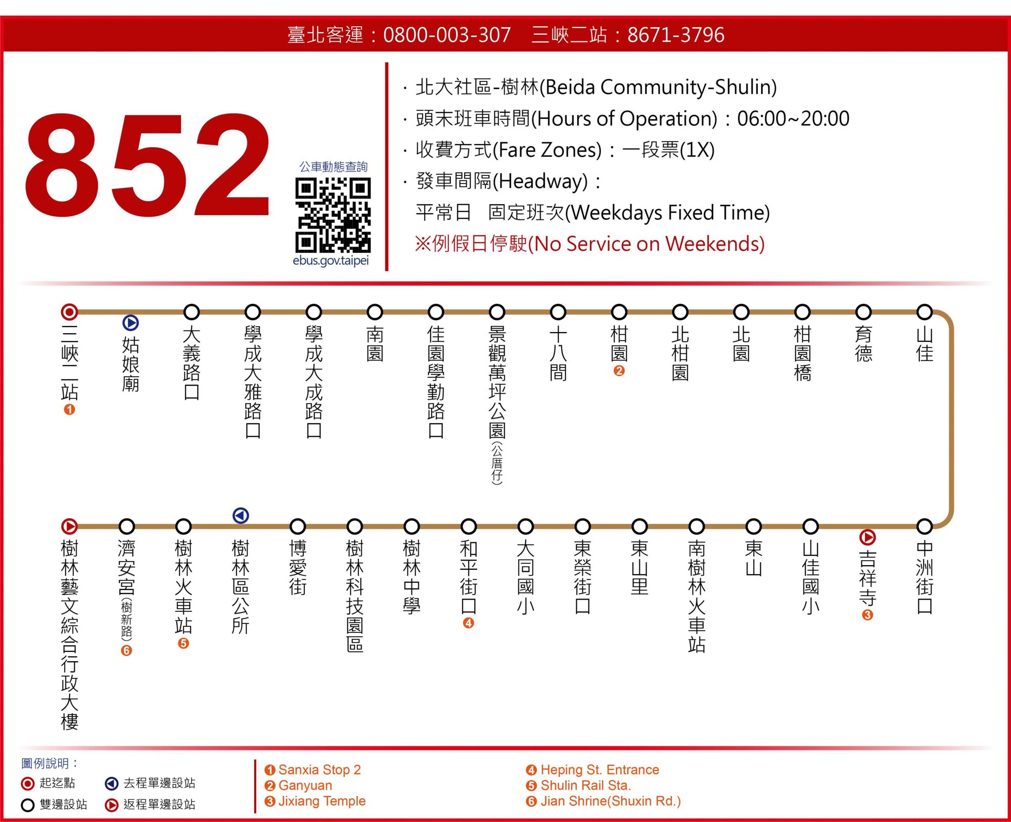 852路線圖