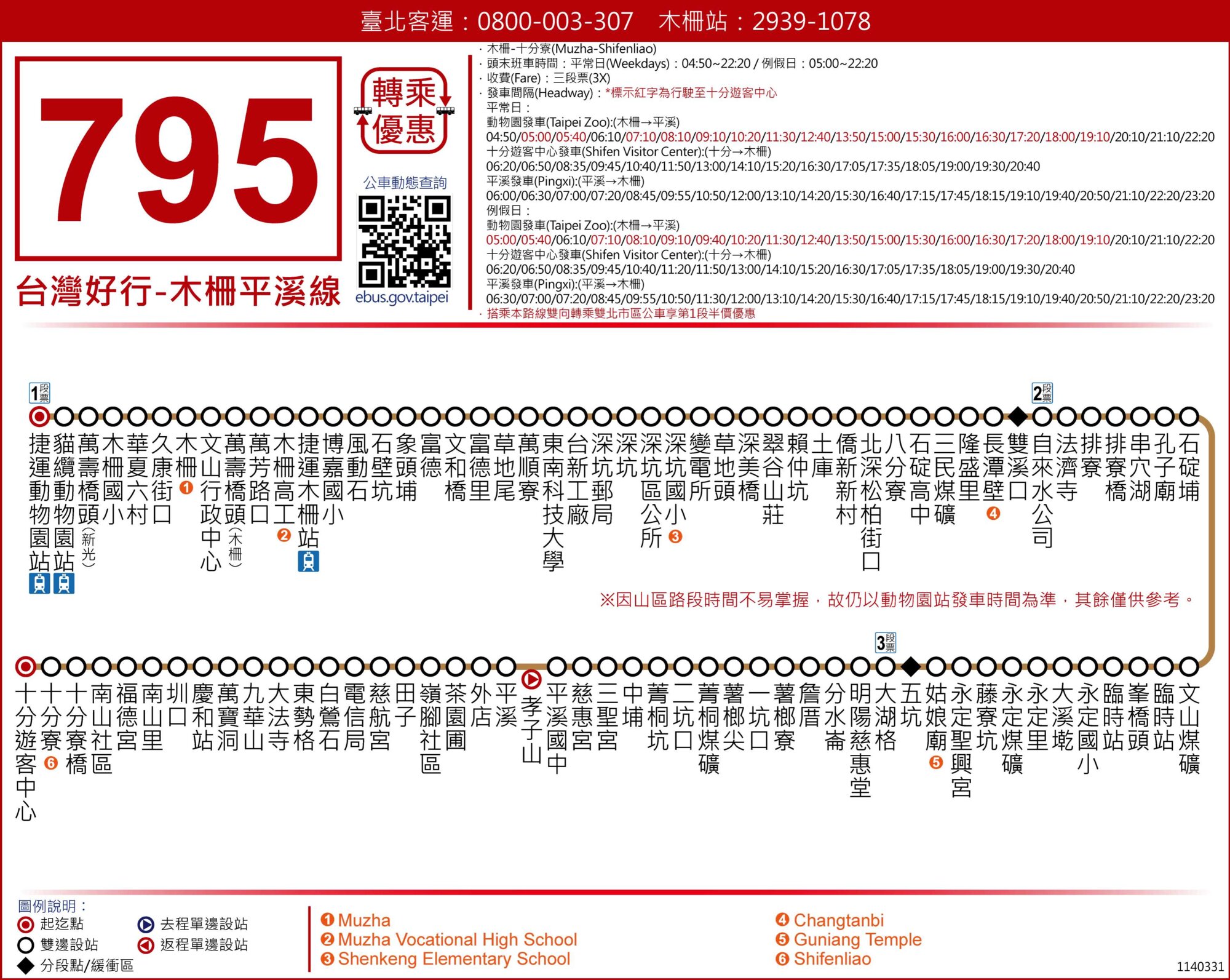 795往木柵(台灣好行-木柵平溪線)路線圖