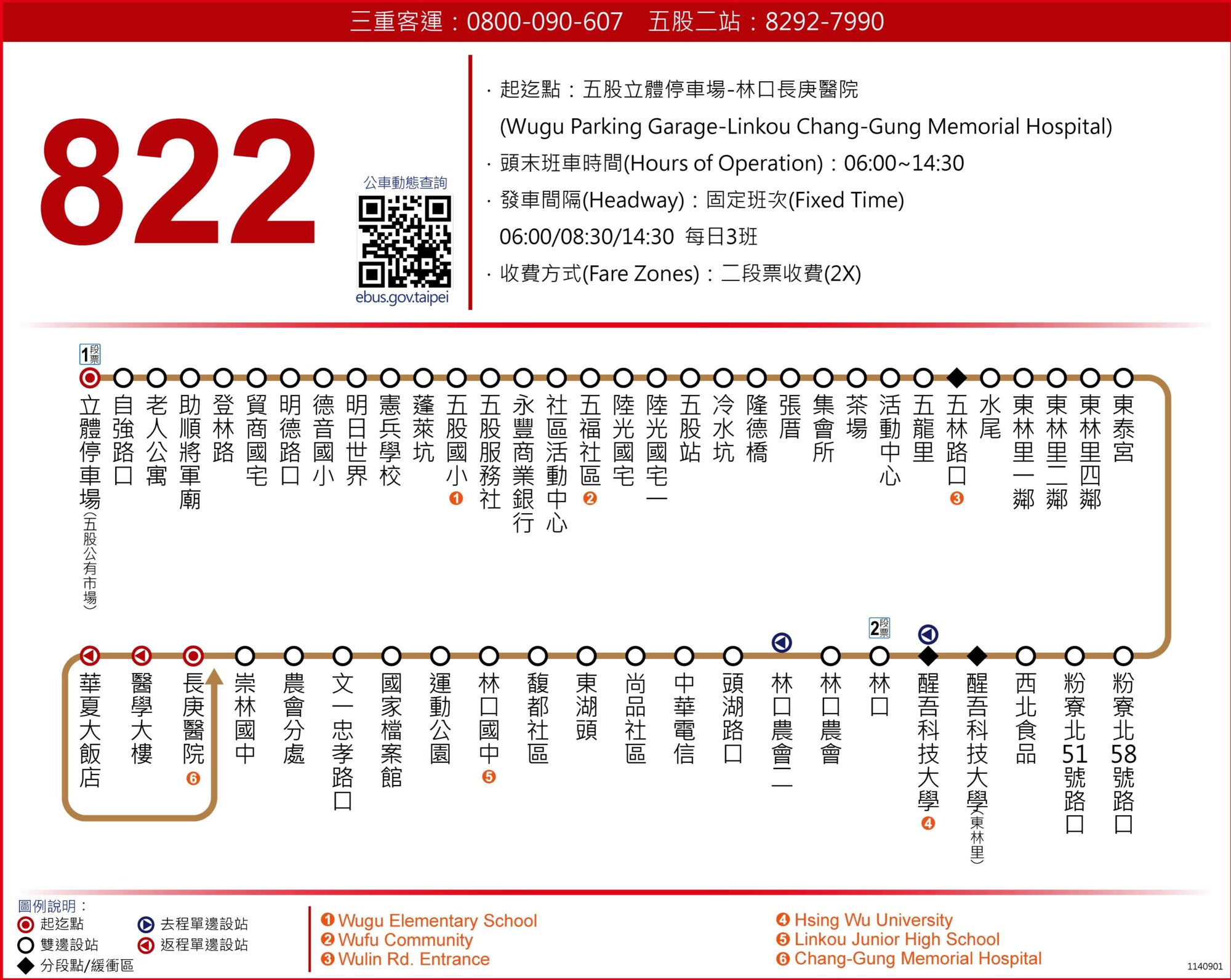 822路線圖