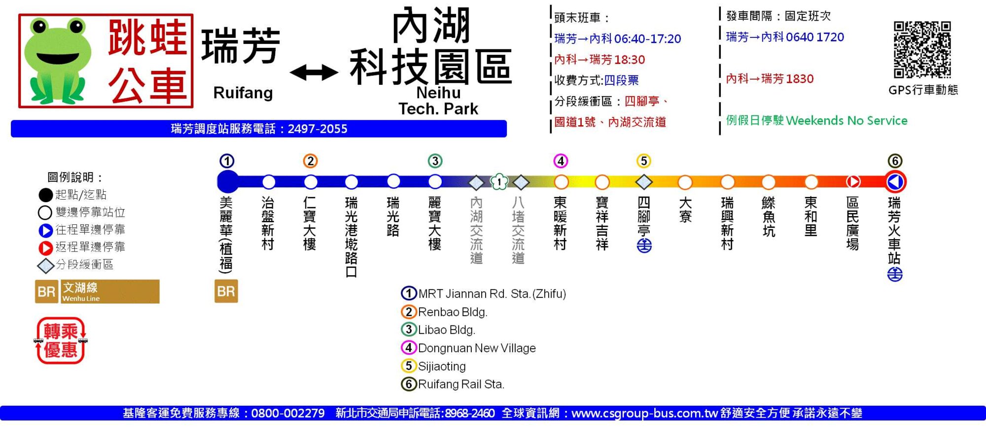 瑞芳-內科(基客)路線圖