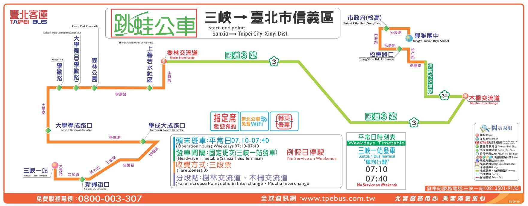 三峽-臺北市信義區路線圖