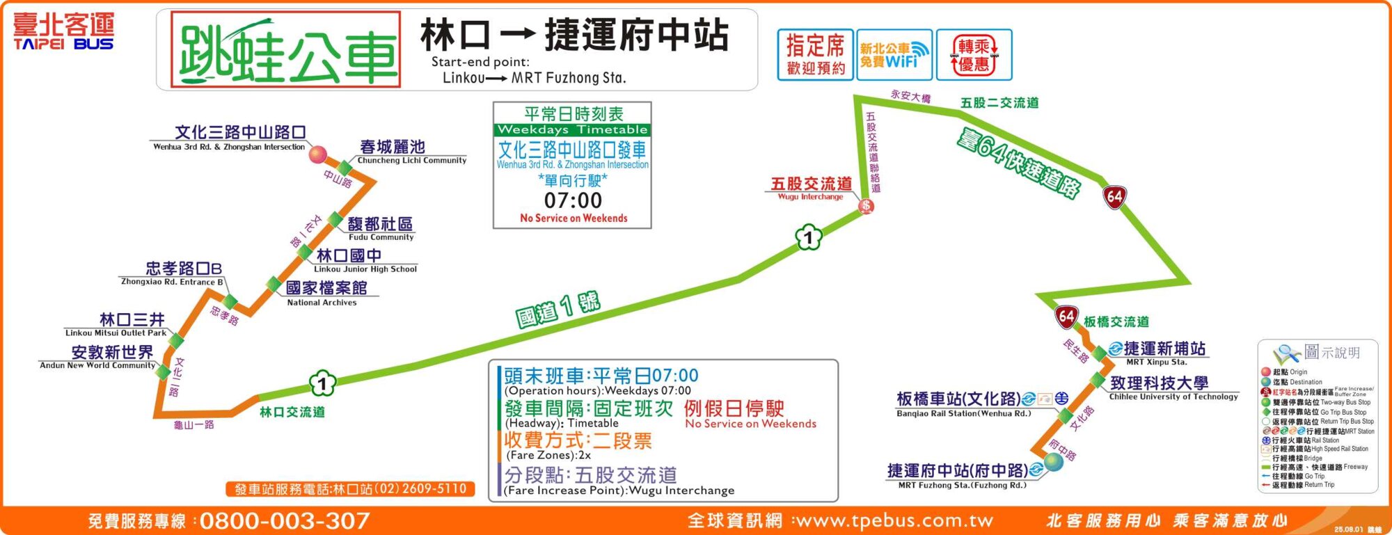 林口-捷運府中站路線圖
