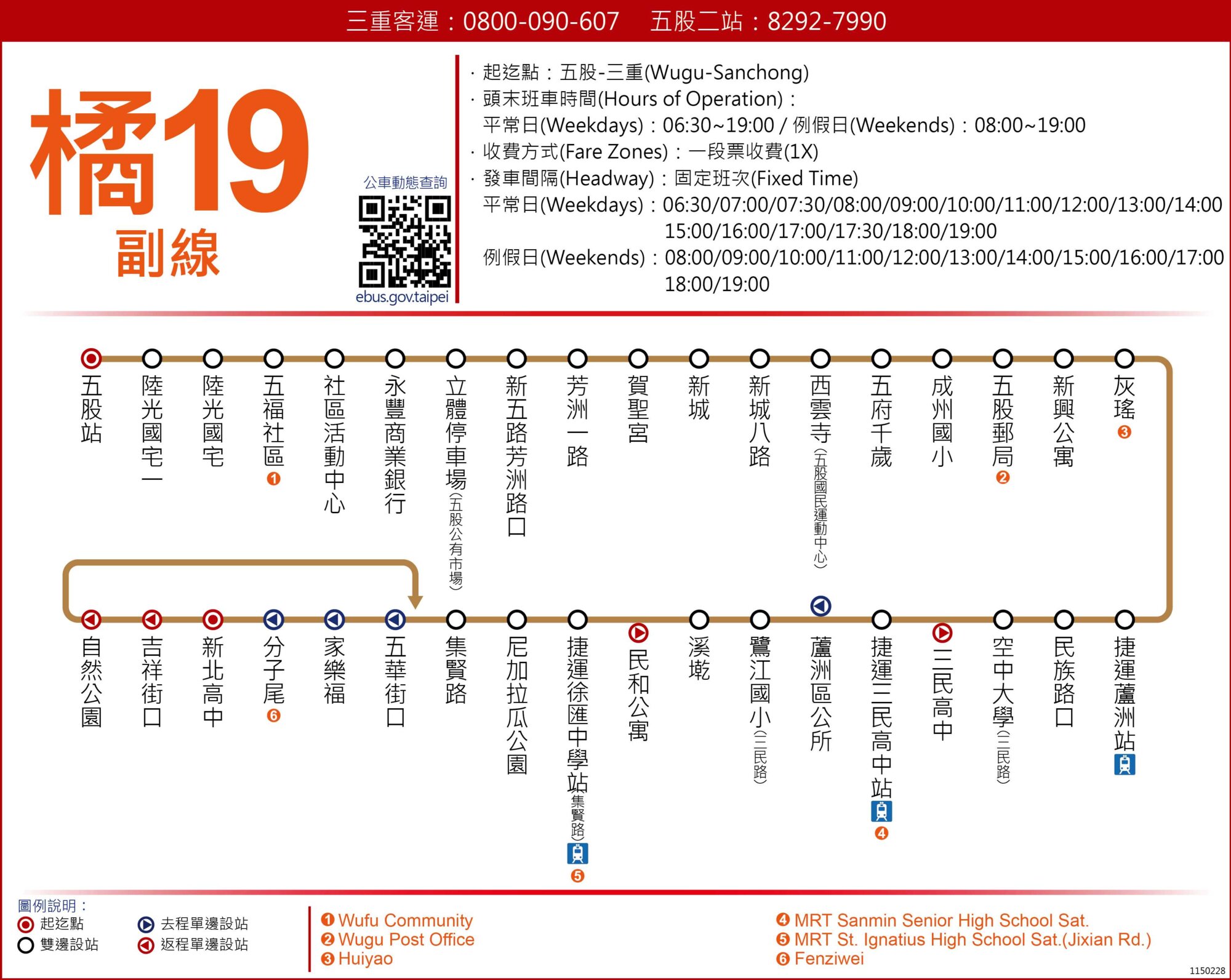 橘19副路線圖