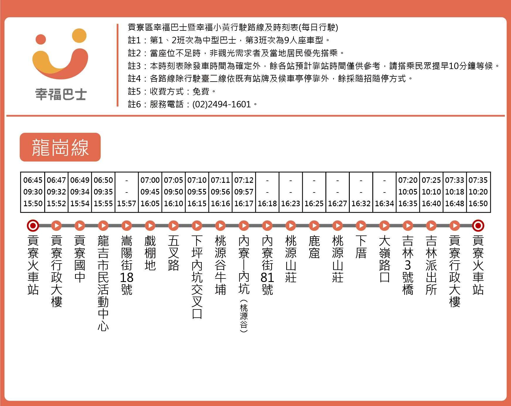 龍崗線路線圖
