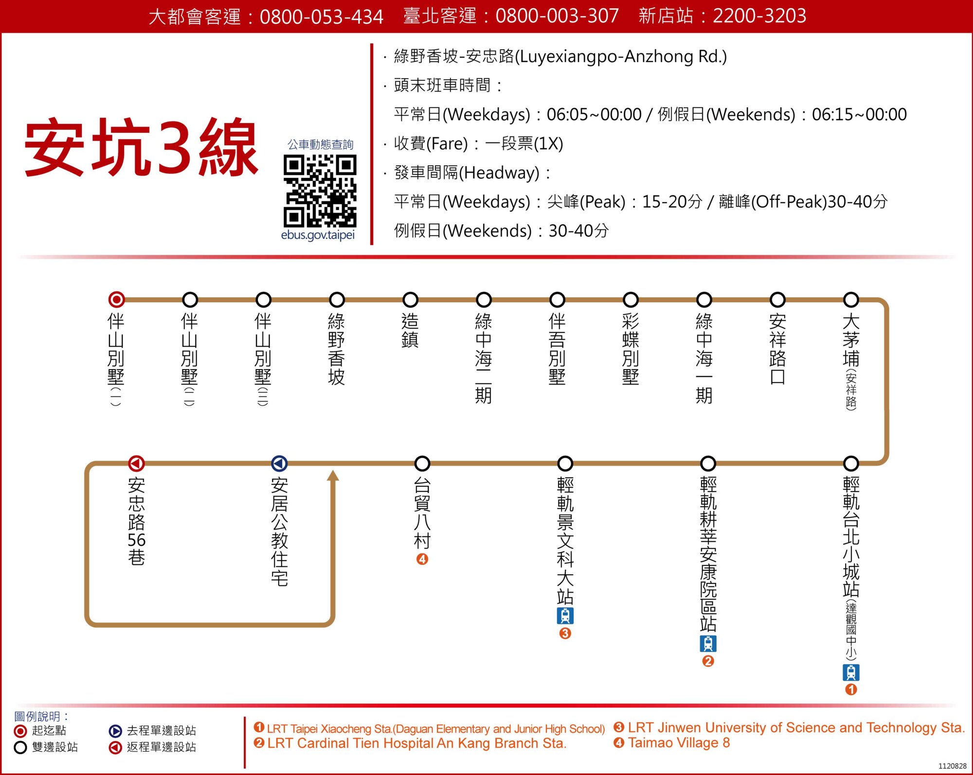 安坑3線路線圖