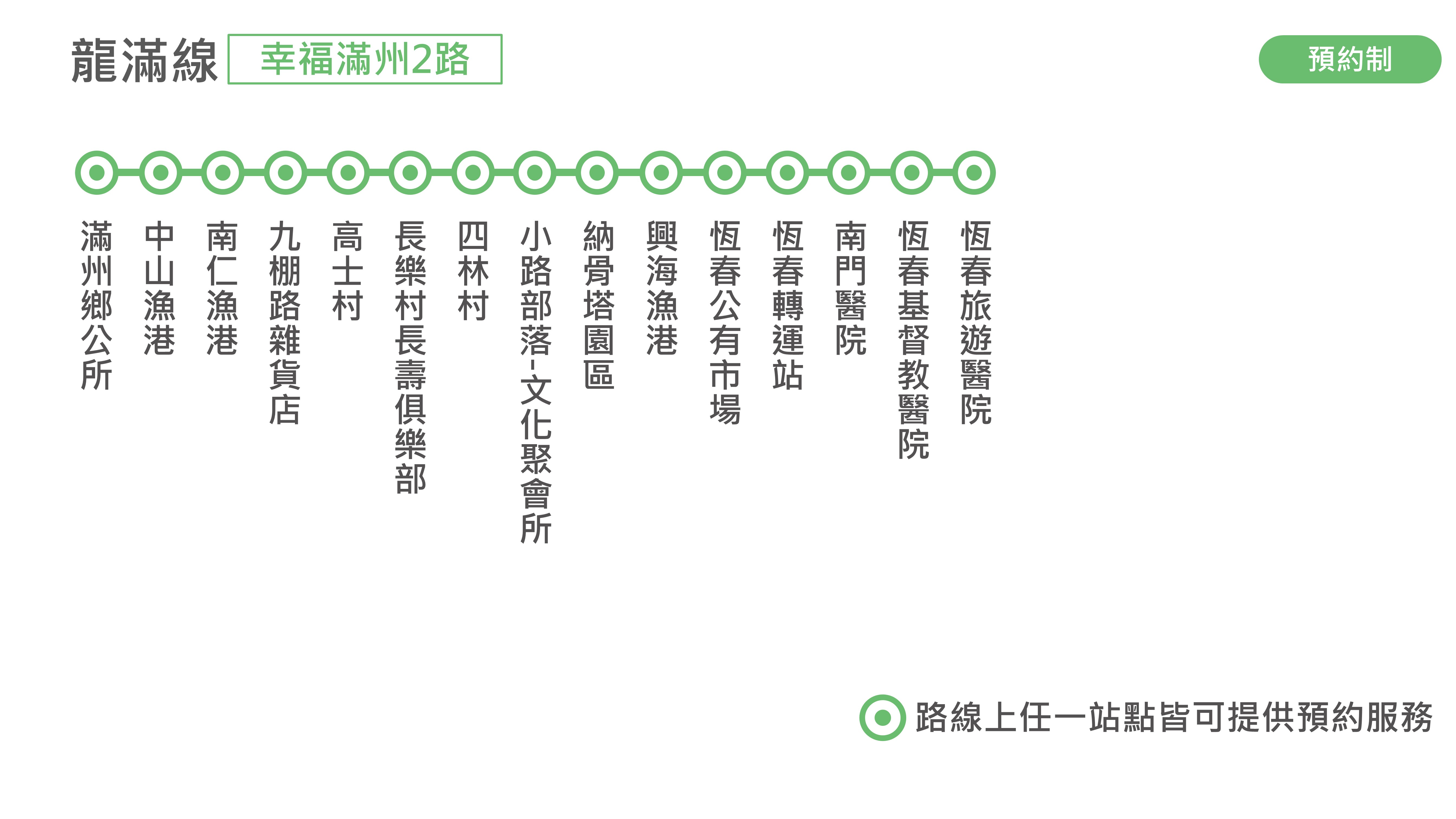 幸福滿州2路路線圖