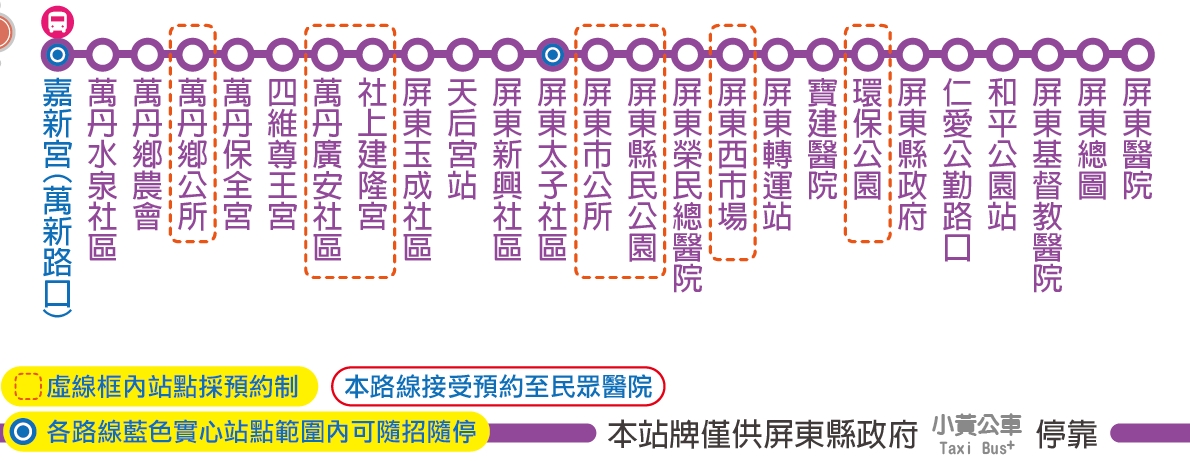 小黃公車702路線圖