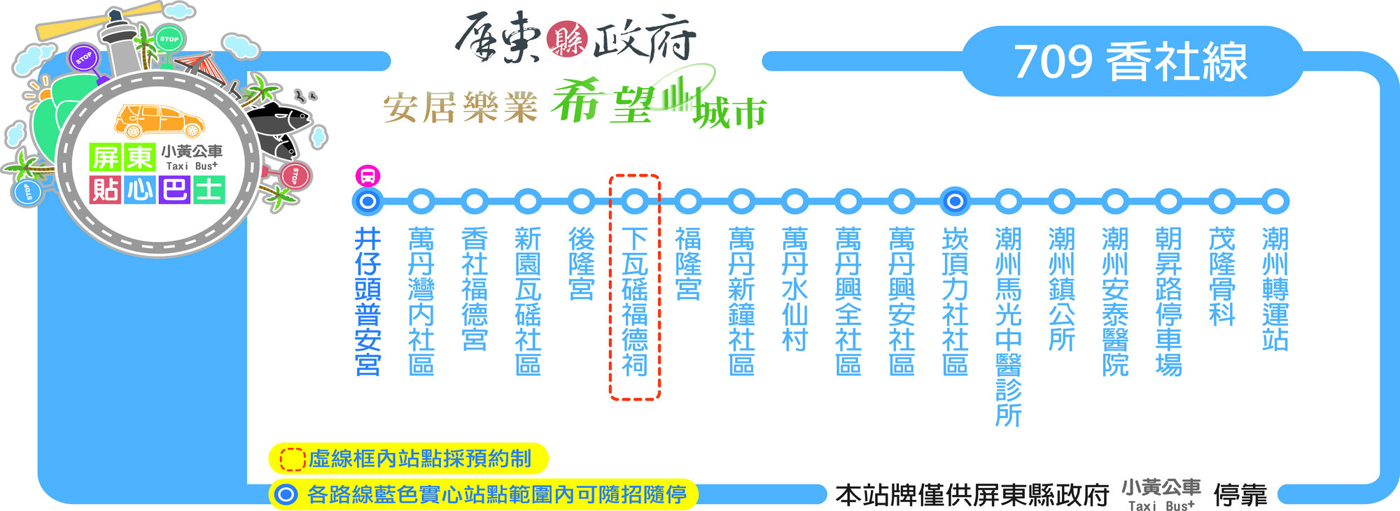 小黃公車709路線圖