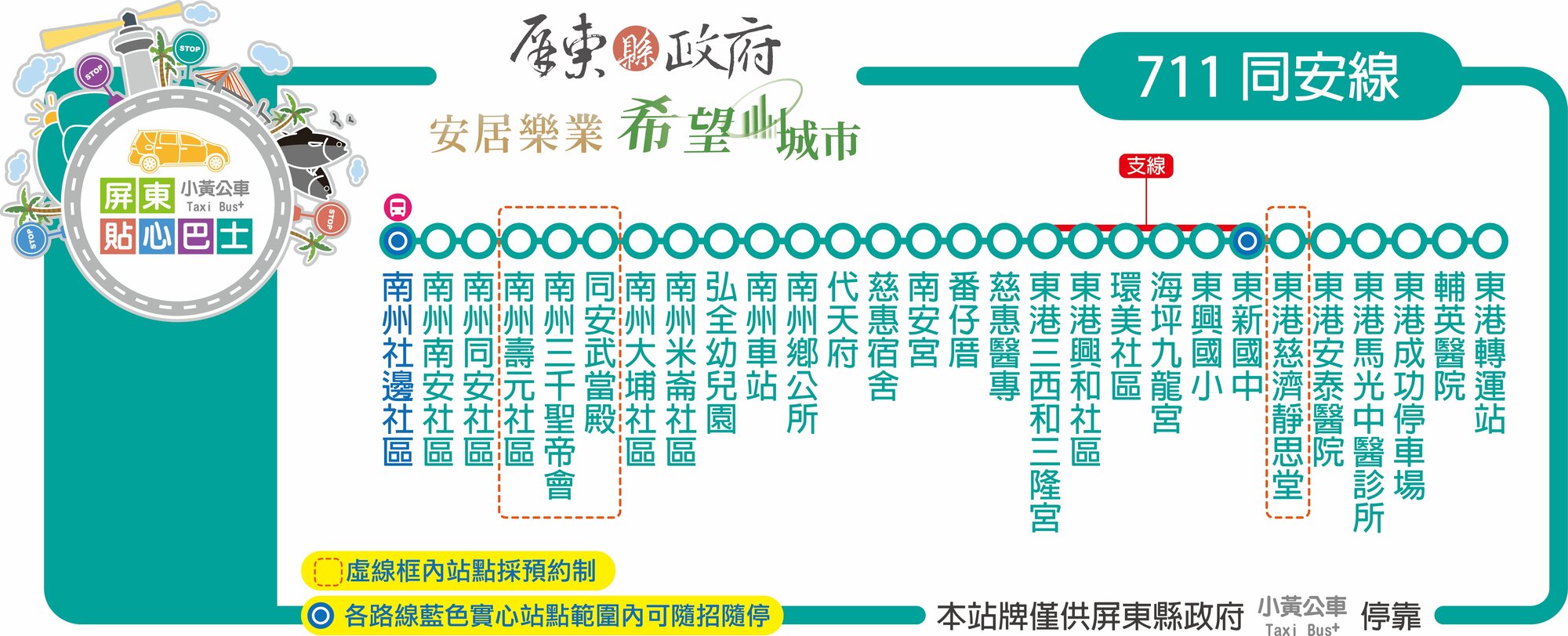 小黃公車711路線圖