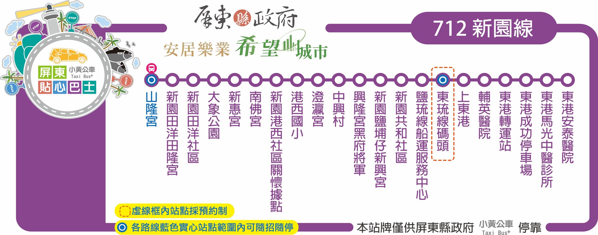 小黃公車712路線圖