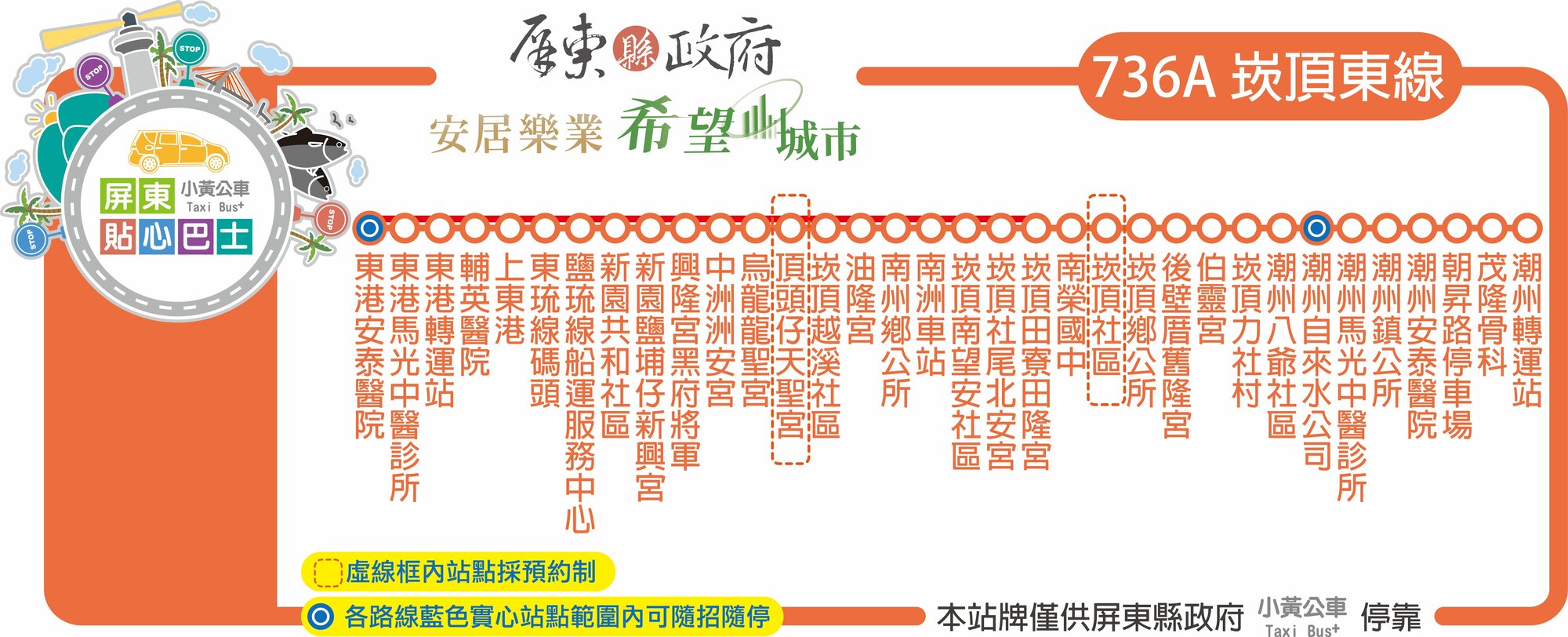 小黃公車736A路線圖