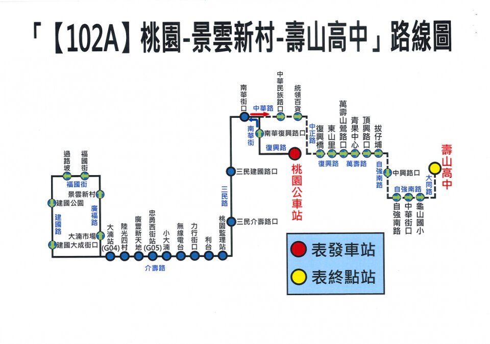 102A路線圖
