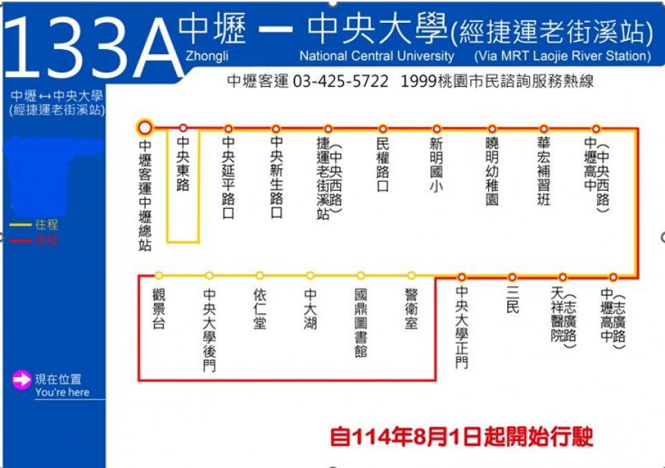 133A路線圖