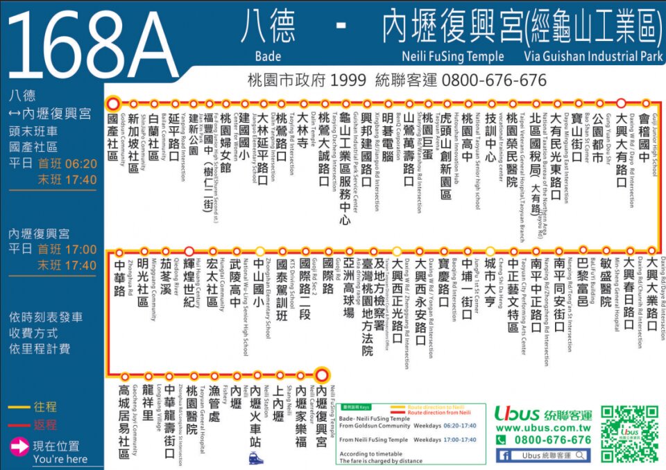 168A路線圖