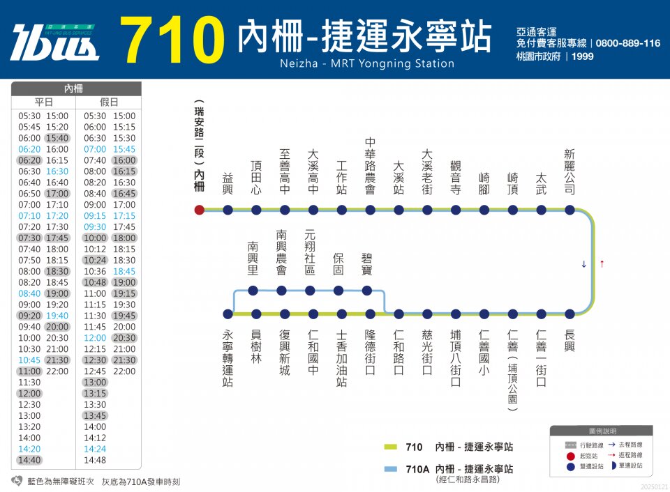 710A路線圖