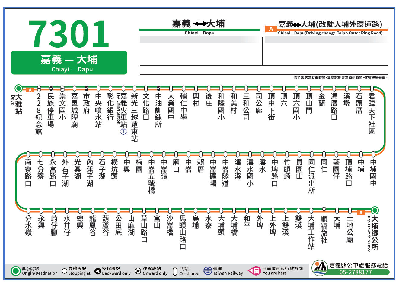 7301路線圖
