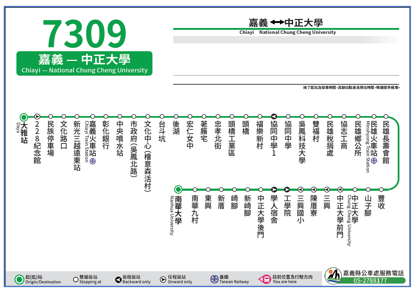 7309路線圖