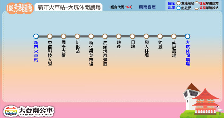 168 虎埤老街線路線圖