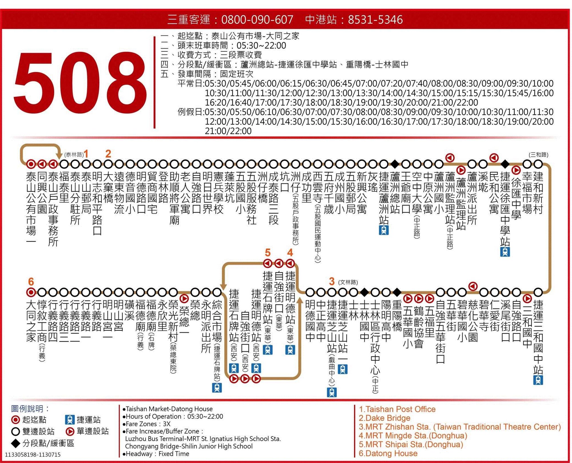 508路線圖