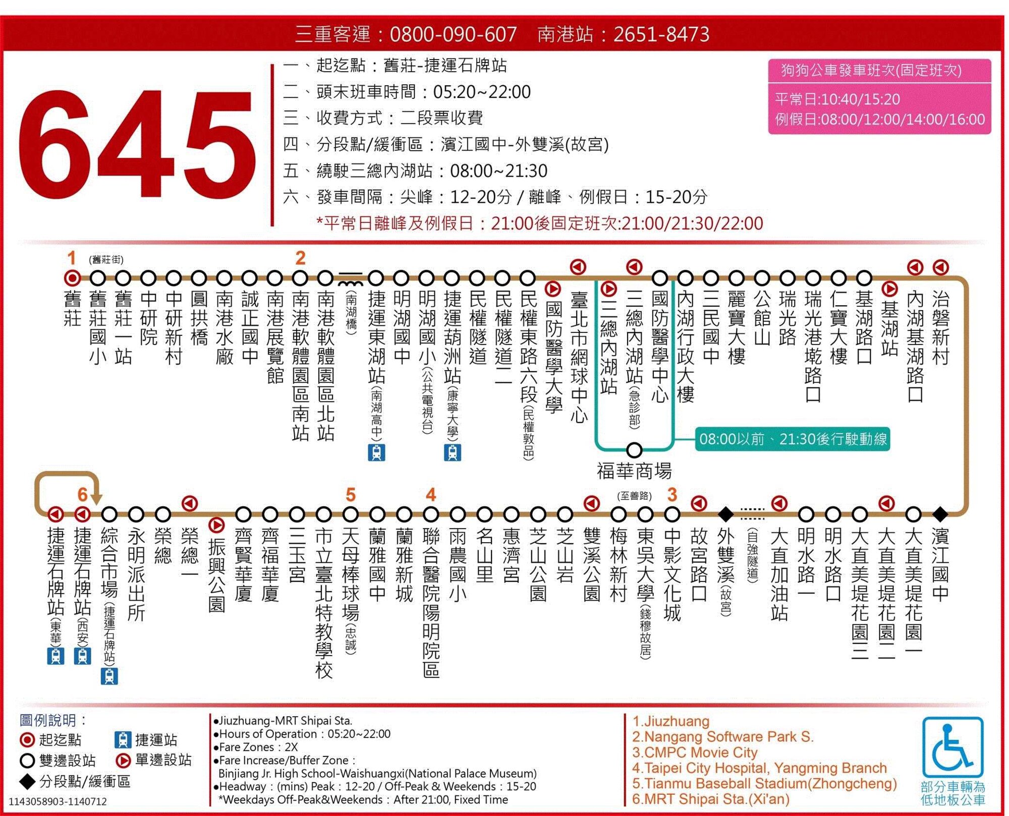 645路線圖
