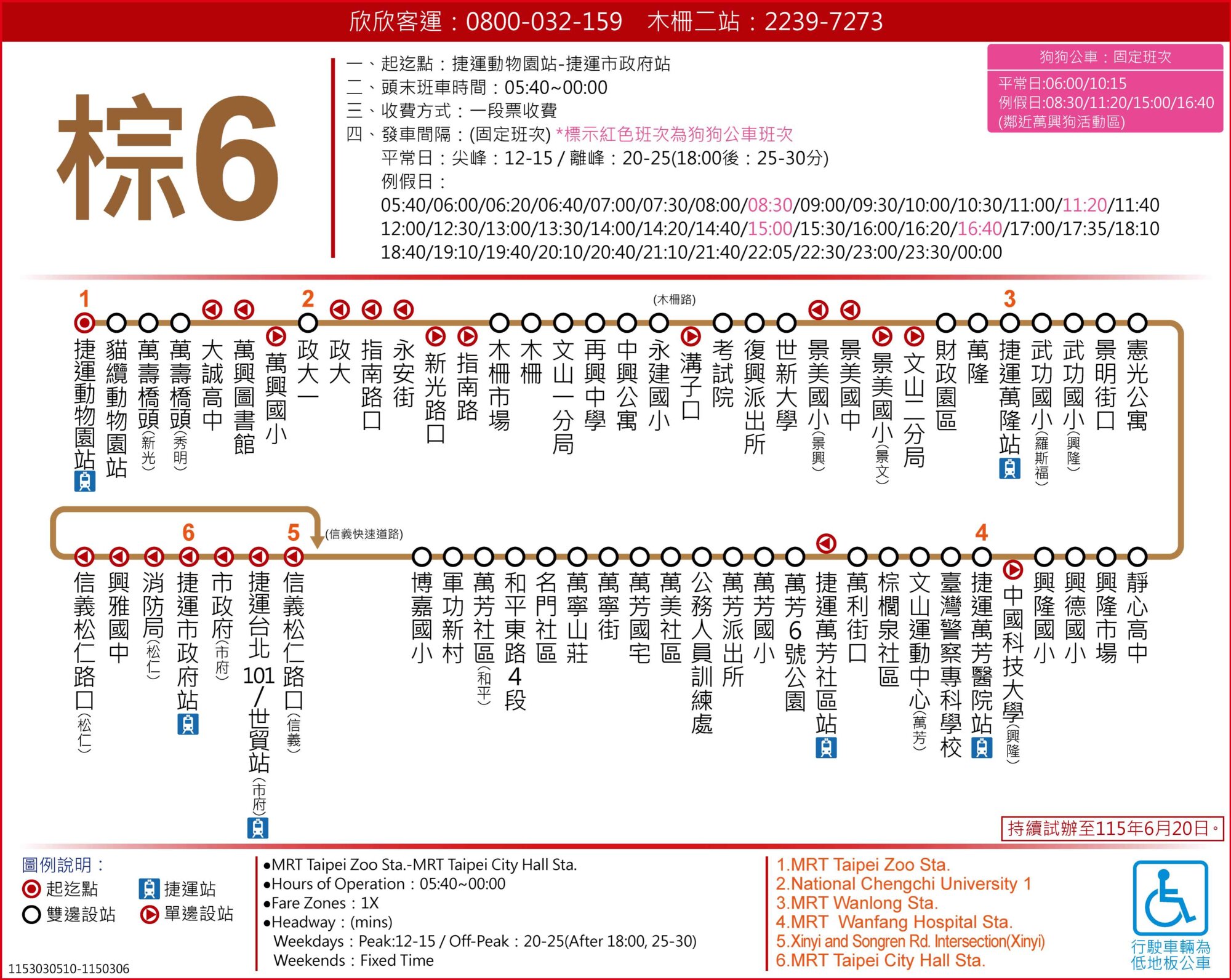 棕6路線圖