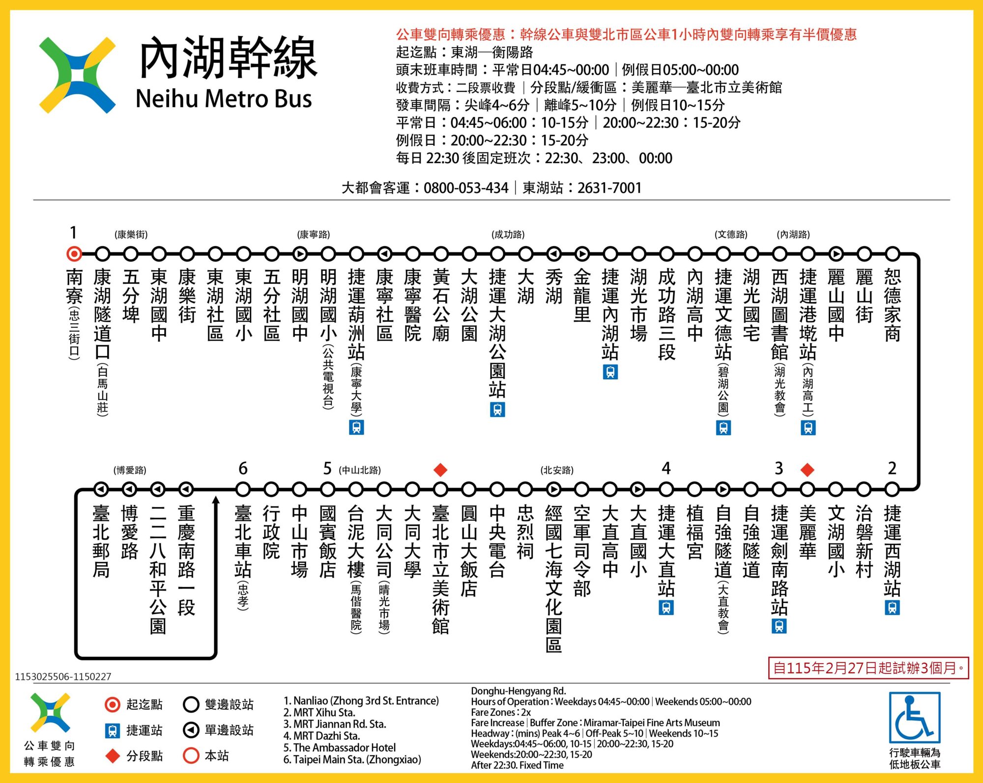 內湖幹線路線圖