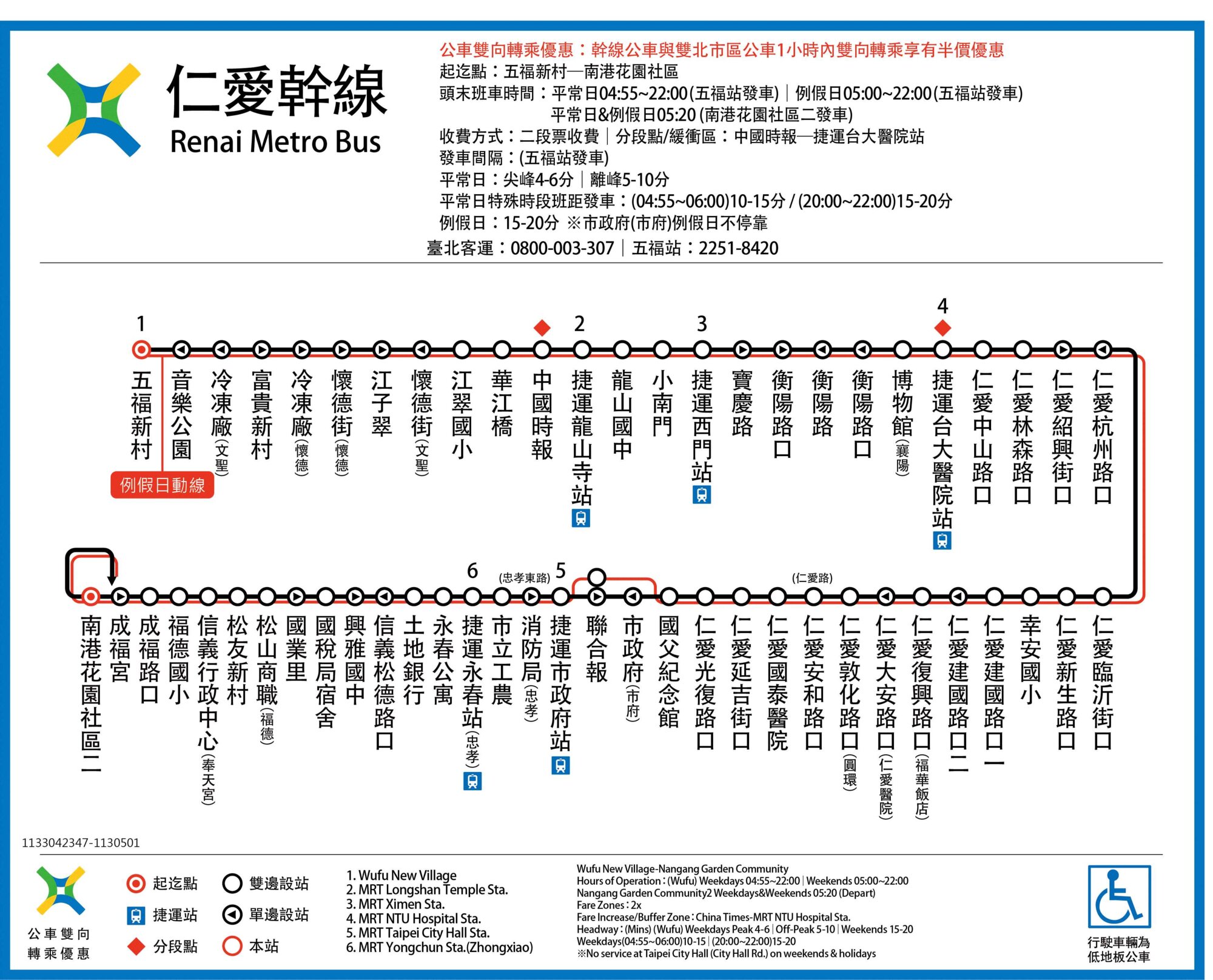仁愛幹線路線圖