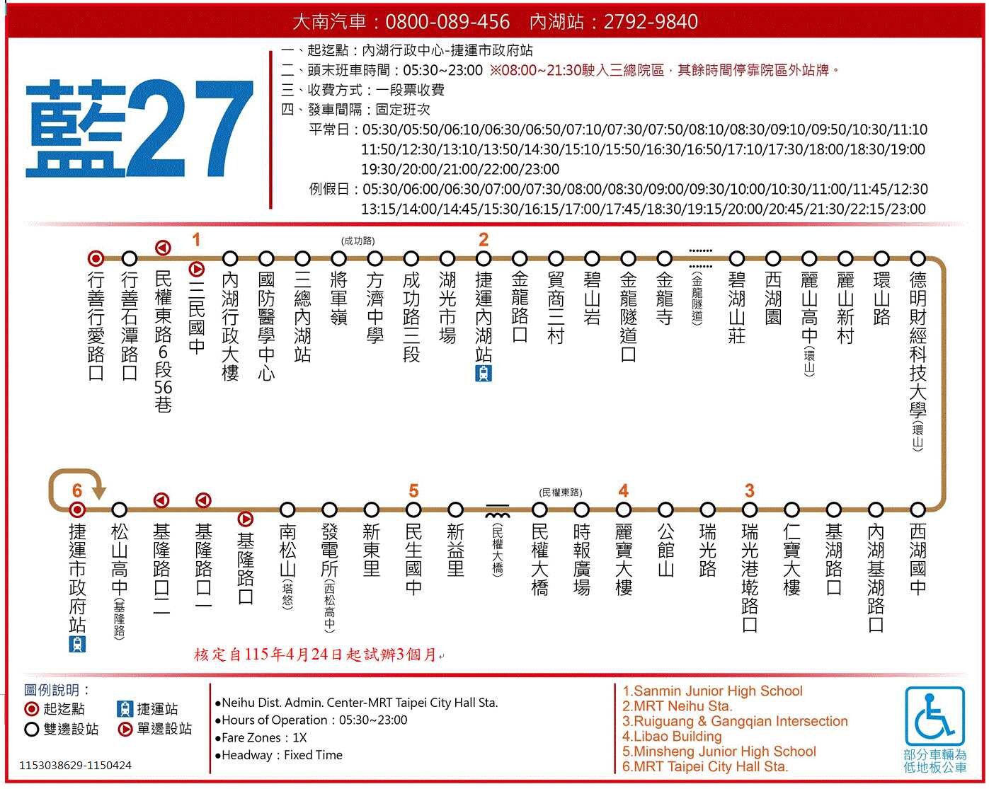 藍27路線圖