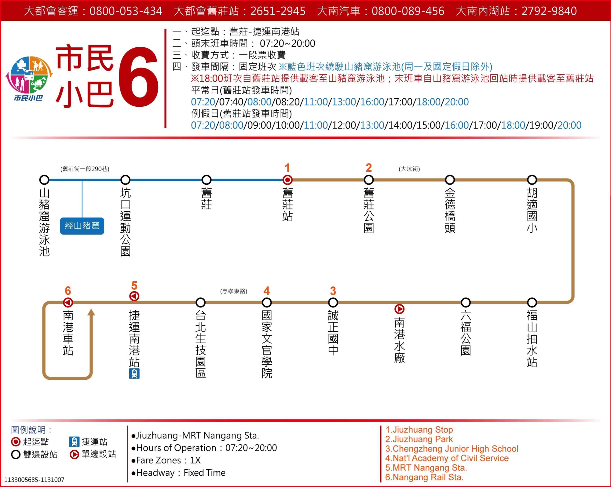 市民小巴6路線圖