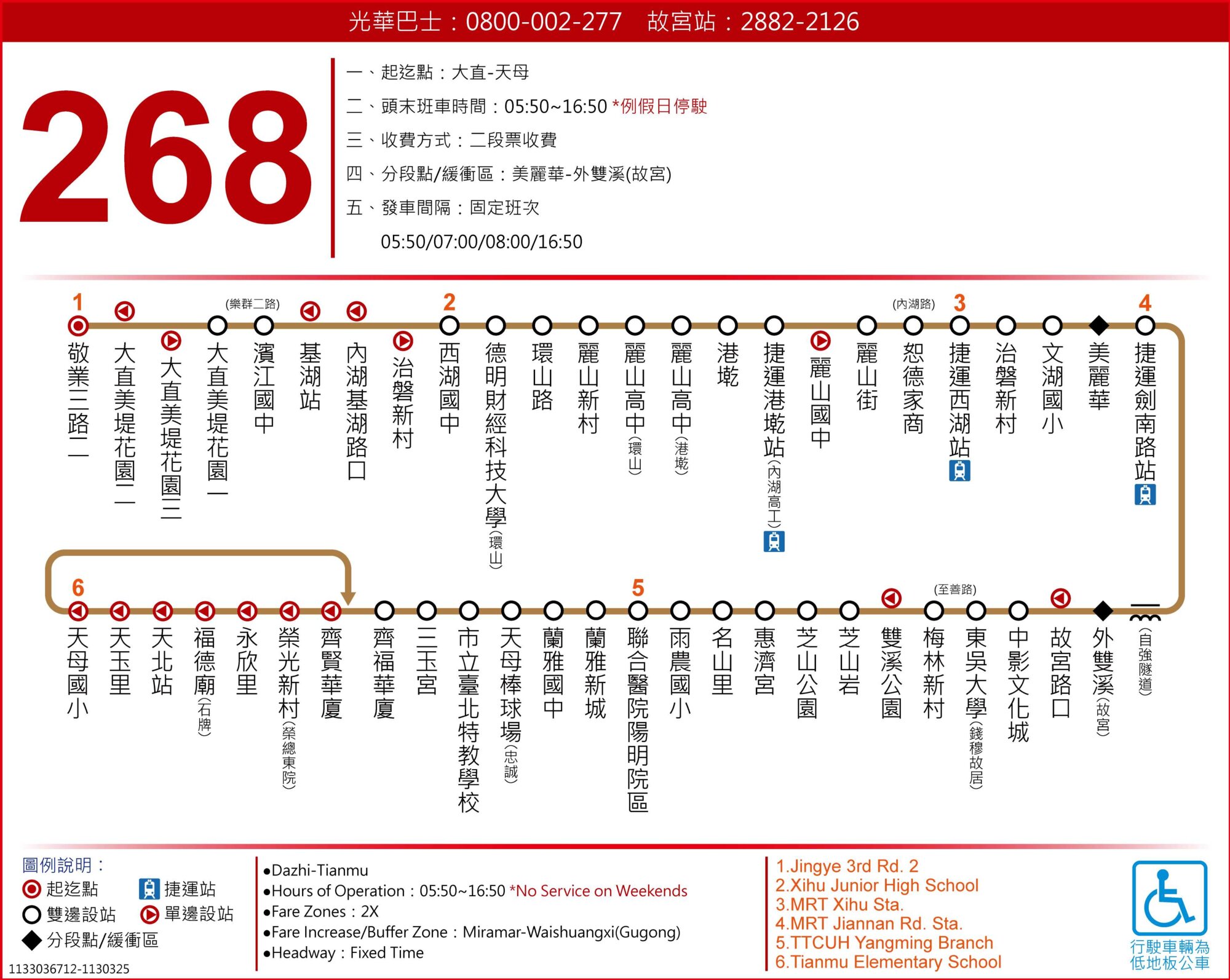 268路線圖