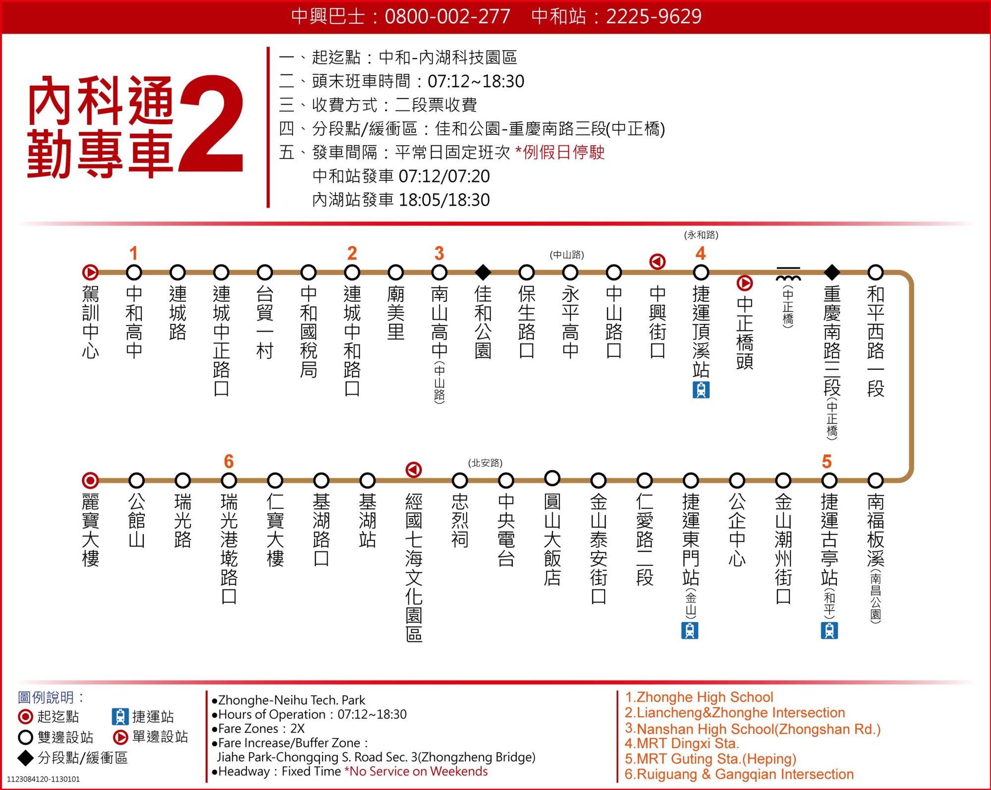 內科通勤專車2路線圖