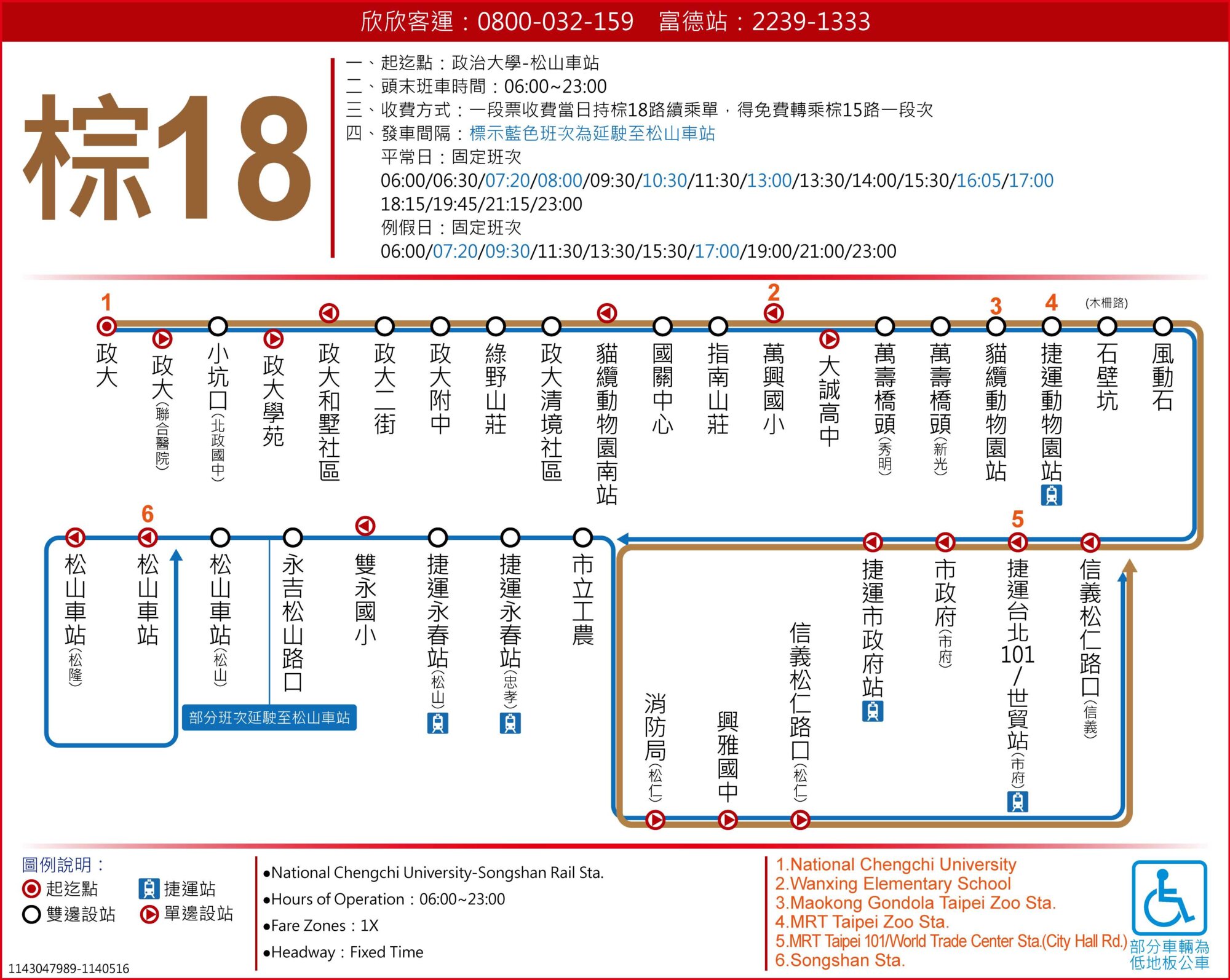 棕18路線圖