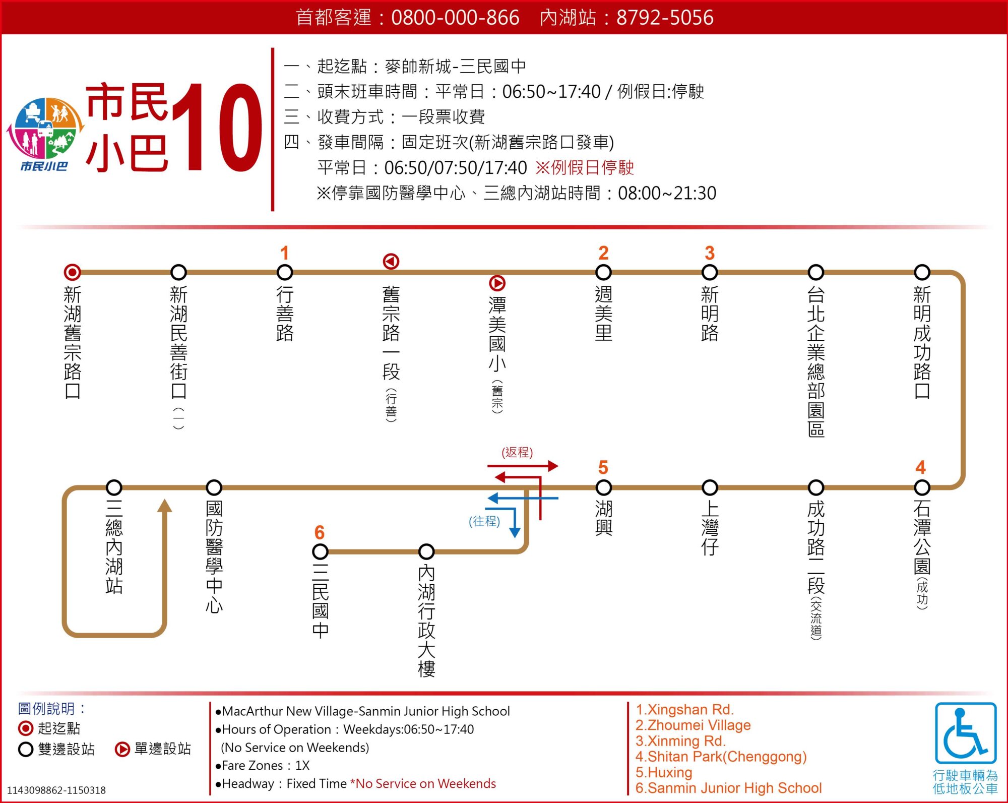 市民小巴10路線圖