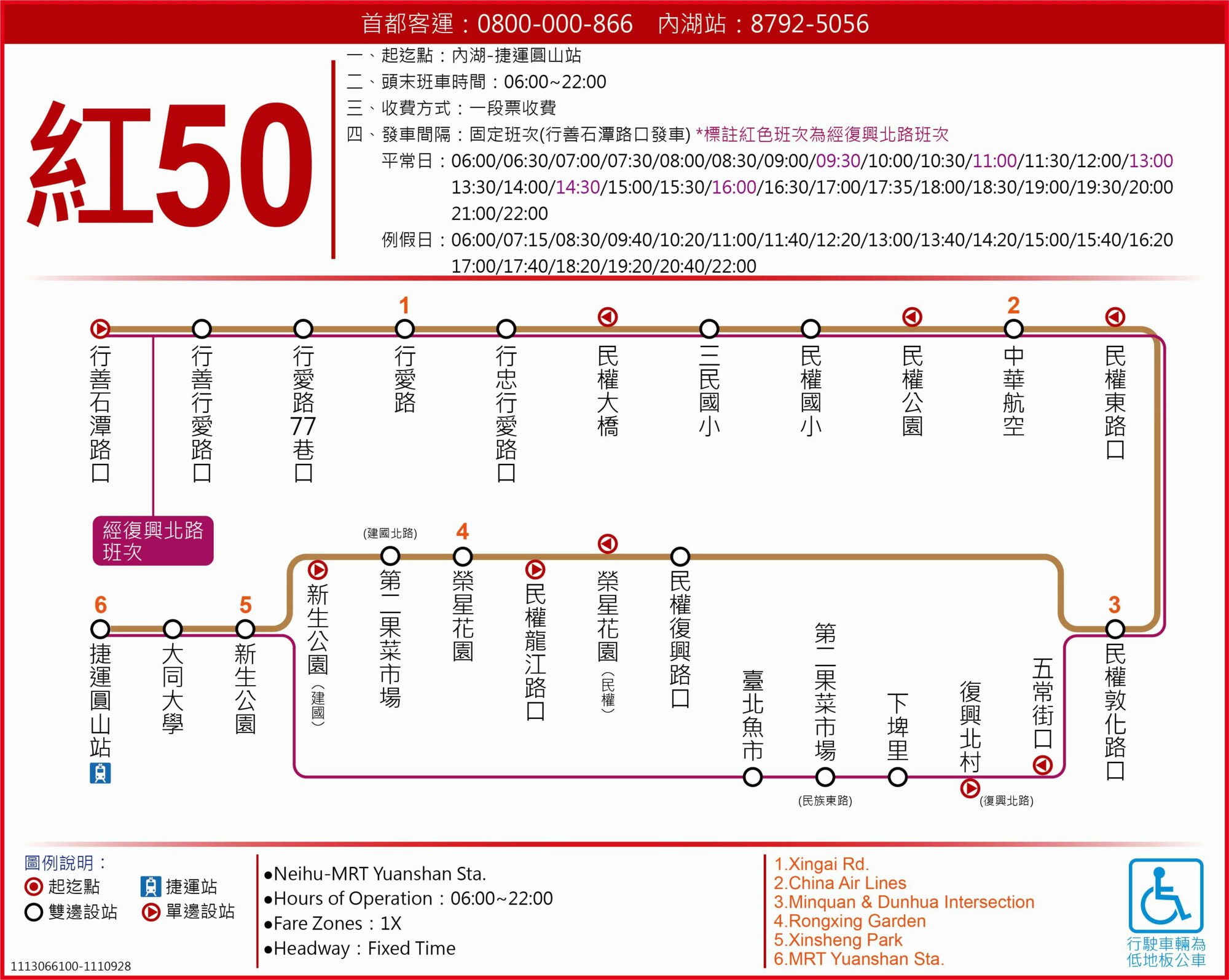 紅50路線圖