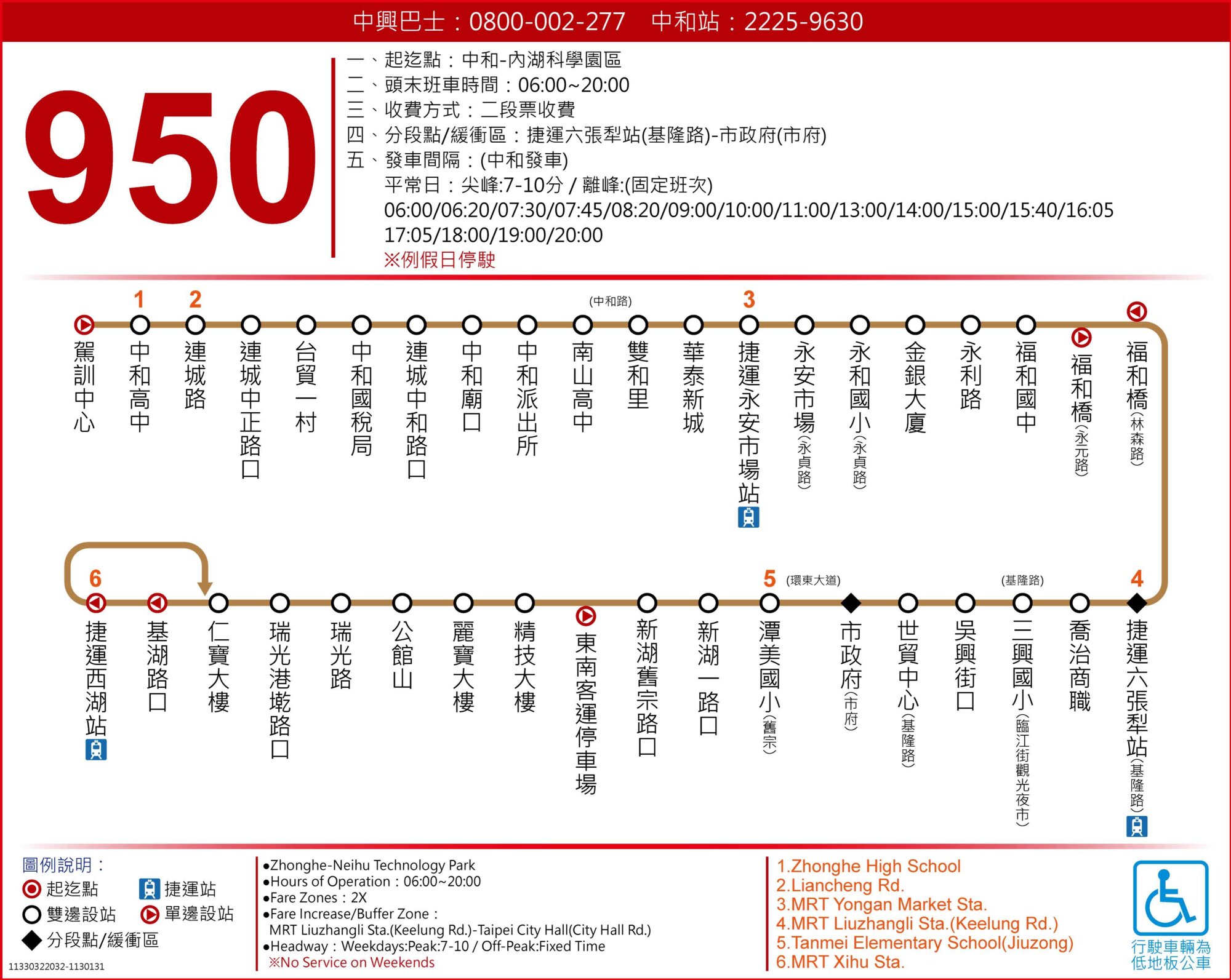 950路線圖
