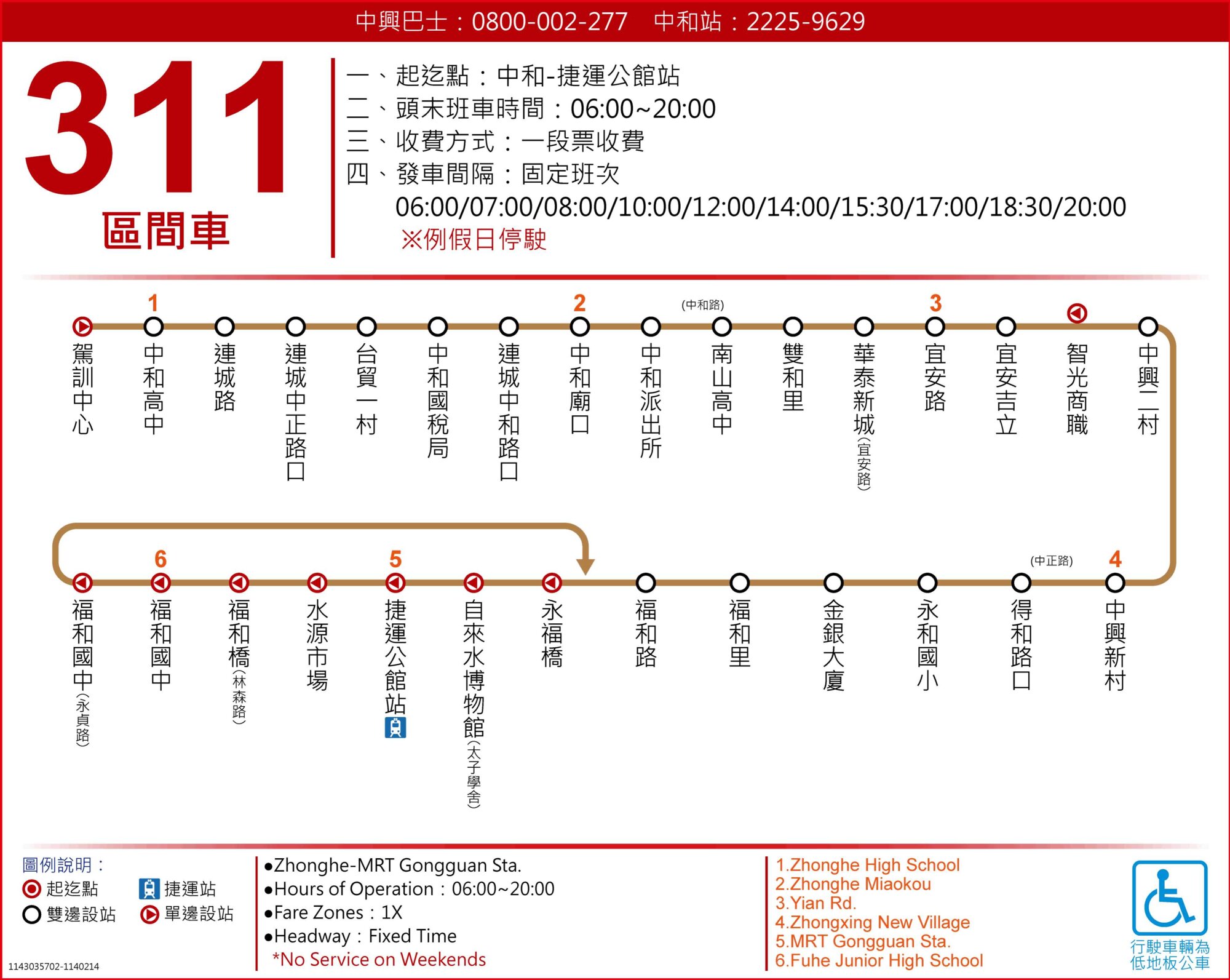 311區路線圖