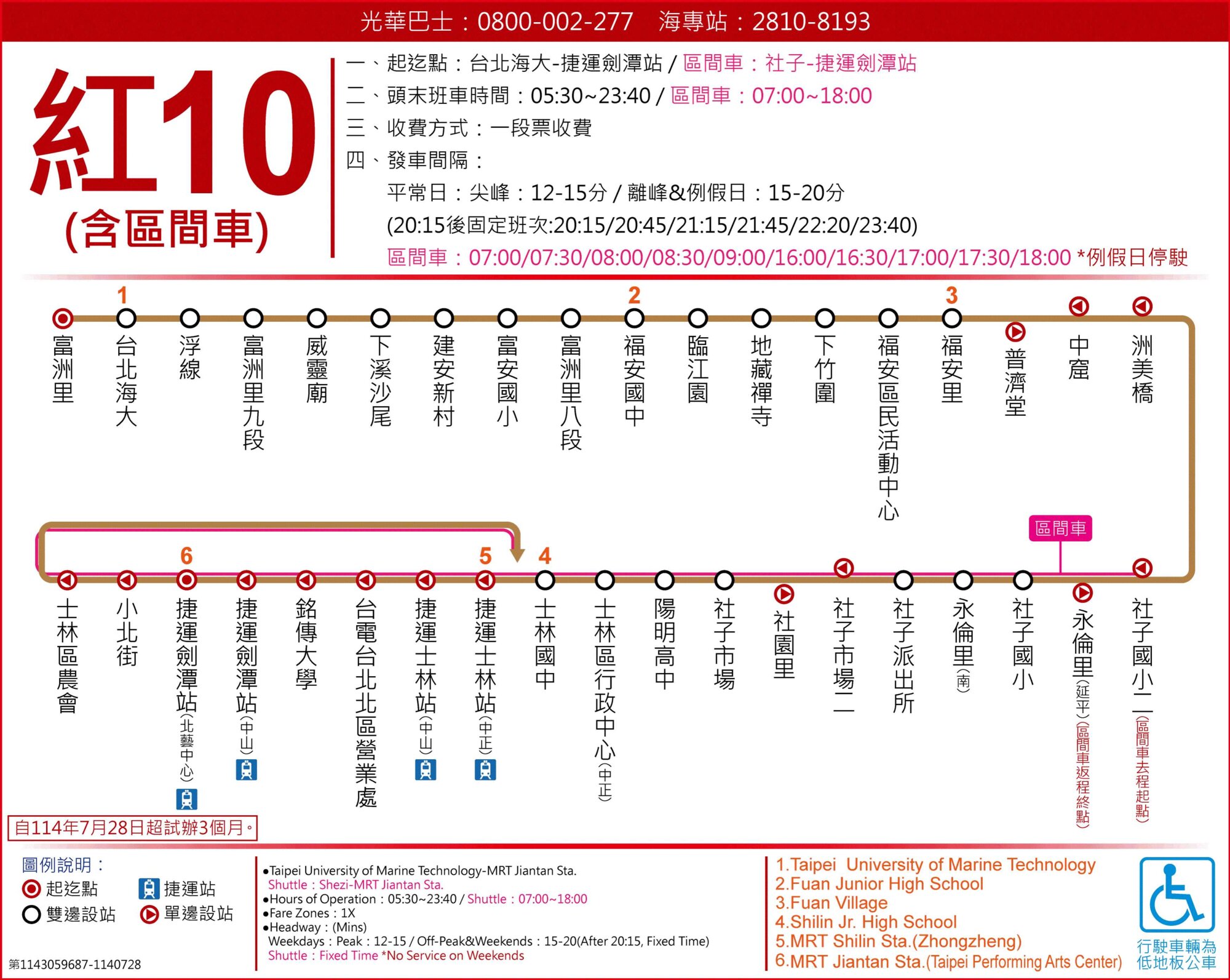 紅10區路線圖