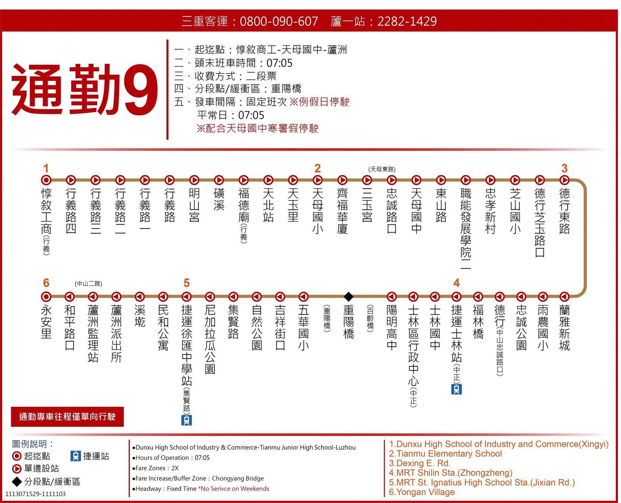 通勤9路線圖