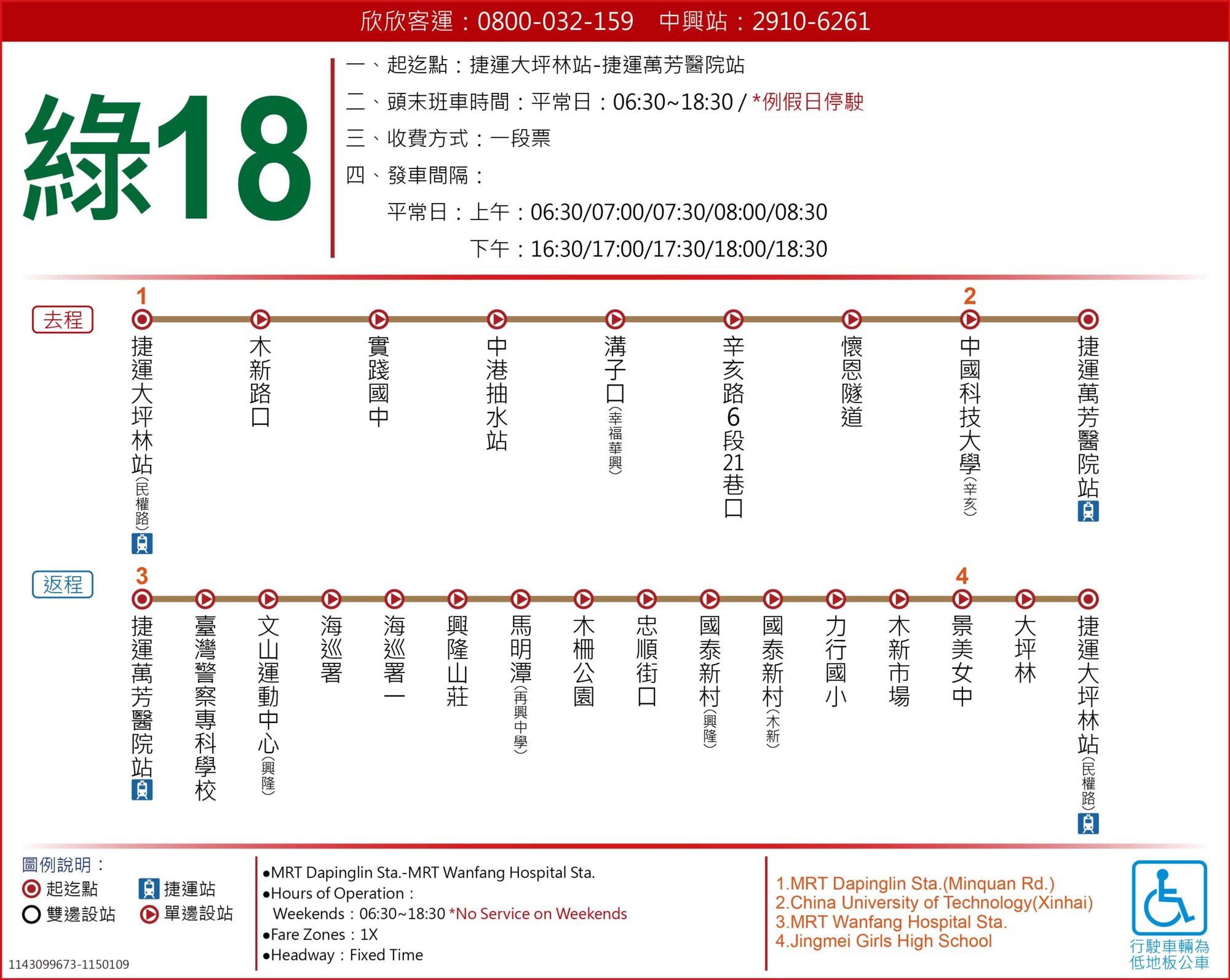 綠18路線圖