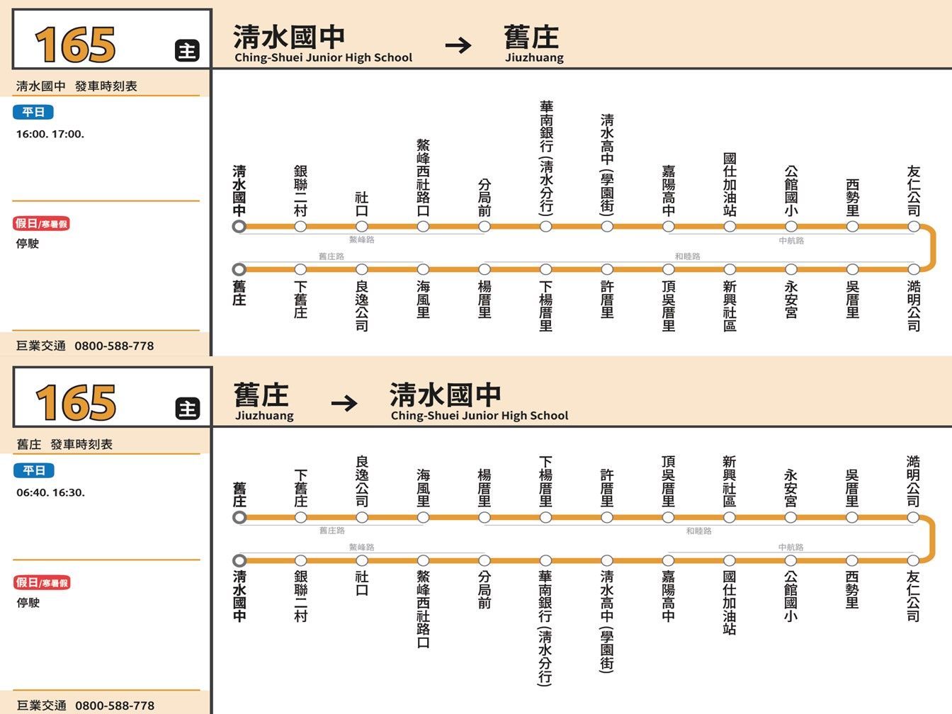 165路線圖