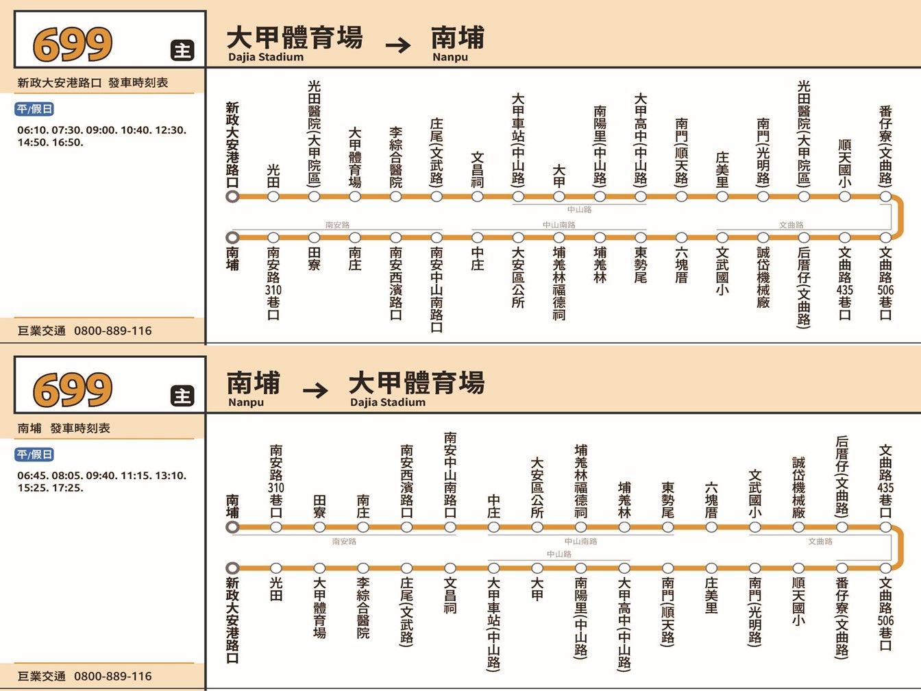 699路線圖