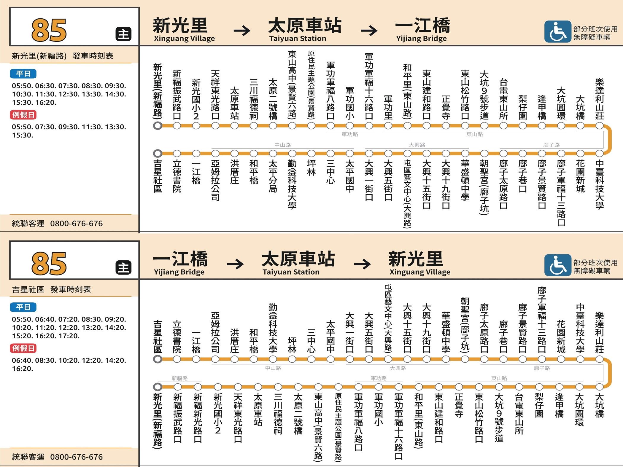 85路線圖